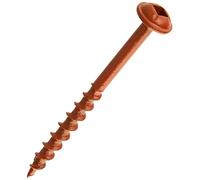 Triton 433479 Vis en acier orangé pour perçages dissimulés, fausse rondelle, pas grossier 250 numéro, Silvère, 8 x 2"