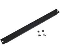Triton 48,30cm (19") Panneau obturateur, enfichable, 1 UH, tôle d'acier, noir RAL 9005, avec bouchon plastique Pour couvrir les espaces libres entre les profilés 48,30cm (19")