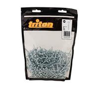 Triton 494580 Vis en acier pour perçages dissimulés, fausse rondelle, pas grossier 500 numéro, Silvère, 8 x 1-1/4"