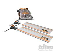 Triton 534156 Scie à inciser avec rails de guidage, 185 mm, 1400 W, 4 pcs