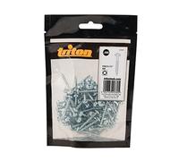 Triton 631610 Vis en acier pour perçages dissimulés, fausse rondelle, pas grossier 100 numéro, Silvère, 8 x 1-1/4"