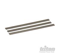 Triton - Couteaux de rabot HSS, paquet de 3. Couteaux, 82 mm, paquet de 3