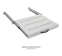 Triton RAC-UP-X30-A1 Tablette 19" extensible, 1U, 350mm, 30kg, Triton RAC-UP-X30-A1, avec rails télescopiques, gris clair
