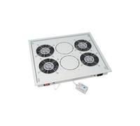 Triton - Tiroir pour ventilateur en rack - avec 4 ventilateurs de refroidissement, thermostat - RAL 9005