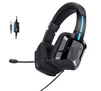 Tritton Kam Casque Gaming PC avec Micro Compatible PS5, PS4, Xbox Series, Nintendo Switch - Haut Parleur 40mm - Casque Gamer Filaire avec Microphone Ajustable Omnidirectionnel et télécommande, Noir