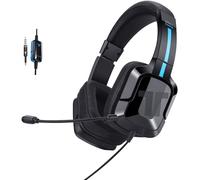 Tritton Kama+ Casque Gaming PC avec Micro Compatible PS5, PS4, Xbox Series, Nintendo Switch - Haut Parleur 40mm - Casque Gamer Filaire avec Microphone Ajustable Omnidirectionnel et télécommande, Noir