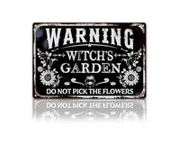 TRITXIY Décorations d'Halloween gothiques d'extérieur - Décoration murale sorcière avec chapeau de sorcière - Cadeaux de jardin pour une saison effrayante