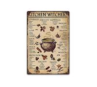 TRITXIY Poster de sorcière de cuisine, plaque en étain 1 pièce reproduite vintage, affiche rétro - 20 x 30 cm