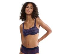 Triumph Body Make-up Illusion Lace Balconette Bra, Bleu de Prusse, 75C Femmes