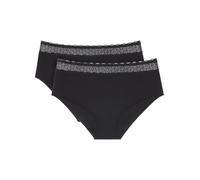 Triumph Feel of Modal Midi 2p sous-vêtement, Noir, S Femme
