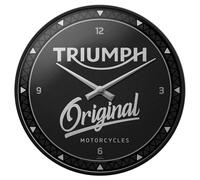 Nostalgic-Art Horloge rétro, Ø 31 cm, Triumph - Original - Idée de Cadeau pour Motards, décoration Murale Cuisine, Design Vintage