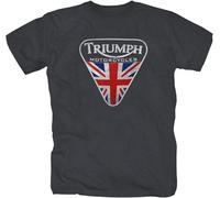 Triumph Motorcycle England Retro Motorcycle T-Shirt Dark M Manches Courtes(X-Large)