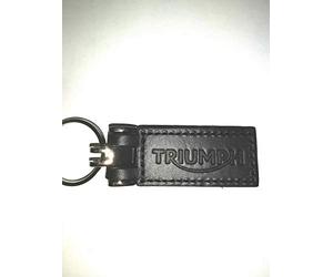 TRIUMPH NICE Porte CLES Cuir Noir