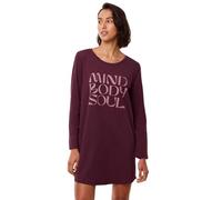 Chemise de nuit manches longues en coton marron 38