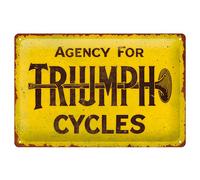 Triumph Panneau en tôle Motorcycle Dimensions : 30 x 20 cm