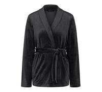 TRIUMPH Peignoir court ' Sensual Velour Robe Top ' noir, Taille XXL