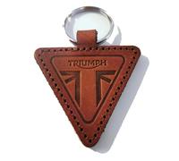 TRIUMPH PORTE-CLES NICE CUIR MARRON