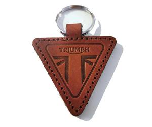 TRIUMPH PORTE-CLES NICE CUIR MARRON