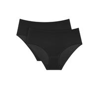 Triumph Sense of Cotton Midi 2p Slip, Noir, 42 Femmes