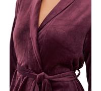 Triumph Sensual Velour Robe Top Shirt Femme, Deep Burgundy, 38
