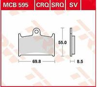 Triumph THUNDERBIRD 1700 ABS 2011-2017 Plaques De Frein En Céramique TRW MCB595