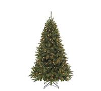 Triumph Tree Bristlecone Sapin de Noël Artificiel avec Éclairage LED - Christmas Tree H215 x Ø127 cm - Vert foncé