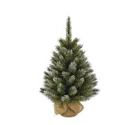 Triumph Tree Sapin de Noël Artificiel en Jute - Christmas Tree H60 x Ø38 cm - Vert givré