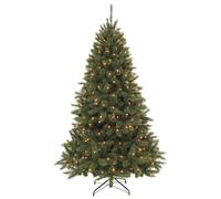Triumph Tree Bristlecone Sapin de Noël Artificiel avec Éclairage LED - Christmas Tree H185 x Ø130 cm - Vert foncé