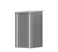 Triumphkey Abri de Jardin en Métal 95 x 98 cm Étanche avec Toit Incliné et Porte Verrouillable Armoire de Rangement Extérieur pour Jardin Terrasse ou Poubelles,Gris