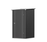 Triumphkey Abri de Jardin en Métal 95 x 98 cm Étanche avec Toit Incliné et Porte Verrouillable Armoire de Rangement Extérieur pour Jardin Terrasse ou Poubelles,Noir
