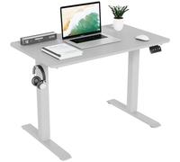 TRIUMPHKEY Bureau Assis Debout 100x60cm, Bureau élévateur électrique avec 2 Hauteurs de mémoire, Trou de Passage, Hauteur Réglable 71-119cm