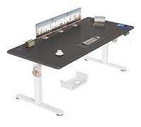 TRIUMPHKEY Grand Bureau réglable en Hauteur 180 x 80 cm - 3 Commandes à mémoire - Réglable en Hauteur - Prise USB - Anti-Collision - Bureau d'ordinateur réglable en Hauteur
