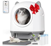 TRIUMPHKEY Litiere Chat Autonettoyante,90L,XXL,Design Oreilles de Chat,Contrôle par APP,3 X Désodorisatio,9 Capteurs,Suivi de la Santé par IA,pour Plusieurs Chats Bac à Litière Automatique