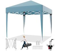 TRIUMPHKEY Tonnelle Pliante 2x2 Imperméable Anti-UV 50+, Barnum Pliant 2x2 Réglable en Hauteur,Tonnelle de Jardin Exterieur Convient pour Les Fêtes, Les Foires, Les Festivals, Etc, Bleu