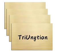 TriUnytion Feuille Plastique ABS, 4 Pièces Plaque Acrylique pour Gravure Laser 30 x 20 cm 1,3 mm, Plaque à Graver Plastique Couleur Bicouche pour Personnalisé Signalisation (Noir Sur Or Brossé)