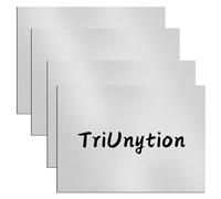 TriUnytion Feuille Plastique ABS, 4 Pièces Plaque Acrylique pour Gravure Laser 30 x 20 cm 1,3 mm, Plaque à Graver Plastique Couleur Bicouche pour Personnalisé Signalisation (Noir Sur Argent)