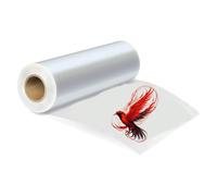 TriUnytion Film de Transfert DTF, 33 cm x 100 m Papier de Transfert Transparent DTF Simple Face Mat Pré-Traitement Feuille de Transferts Thermique Pet pour T-Shirts, Vêtements, Textile, Chapeau