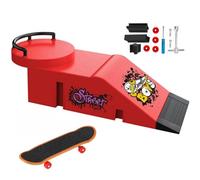 TriUnytion Mini Finger Skate et Rampe Kit, Mini Tech Deck Skate Doigt avec Rampe Skatepark Kit, Cadeau pour Garçons et Filles (D)