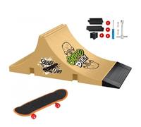 TriUnytion Mini Finger Skate et Rampe Kit, Mini Tech Deck Skate Doigt avec Rampe Skatepark Kit, Cadeau pour Enfants, Garçons et Filles, Jaune (e)