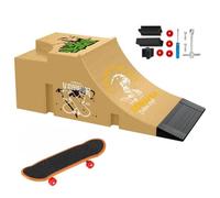 TriUnytion Mini Finger Skate et Rampe Kit, Mini Tech Deck Skate Doigt avec Rampe Skatepark Kit, Cadeau pour Enfants, Garçons et Filles, Jaune (c)