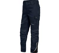 TRIUSO Flex-Line Enfants Pantalon à Pinces Pantalons de Travail Réflexe Pantalons Cargo Junior Pantalons (Marine-Noir, 136/140)