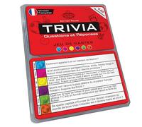 Trivia Jeu de Quiz (Édition Rouge - Français) | 648 Cartes Questions Uniques de 6 Catégories dans Une Boîte de Voyage | Jeux de Pub pour Adultes et de Société Amusants pour Les Amis et la Famille