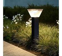 TRIVIDHA Éclairage De Paysage Étanche IP65 avec Prise E26, Borne D'éclairage Externe en Aluminium Antirouille, Lampe De Pelouse De Jardin Carrée pour Cour, Allée, Porte Avant/arrière