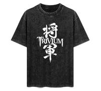 Trivium Metal Rock Band Simple Logo Vintage Short Sleeve Men Women T-Shirts Washed Cotton Size M