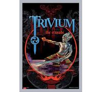 Trivium - Poster - The Crusade + cadre amovible, Shinsuke® Maxi MDF argenté, vitre acrylique
