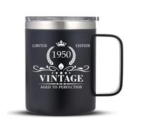 Triwol Tasse à café amusante pour 75e anniversaire pour homme et femme, cadeau d'anniversaire pour papa, fils, mari, frère, idée de cadeau d'anniversaire pour lui, cadeau d'anniversaire de 75 ans,