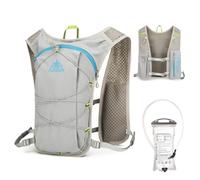 TRIWONDER Gilet Trail Hydratation Sac à Dos Running Léger pour Homme Femme Marathon Randonnée Vélo Course (A - Gris avec Poche à Eau de 1,5L, Taille Unique)