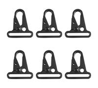 TRIWONDER Mousquetons Porte Clés Multifonctionnels 6 ou 12 Pièces Mousqueton Suspendu Tactique pour Sac à Dos Activités en Plein Air (38mm - Noir (6 Pièces))