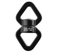 TRIWONDER Pivot de Rotation 30 KN Dispositif Pivotant 360°Descendeur Escalade Connecteur Swing Rotateur pour Sauvetage Yoga Danse Aérienne (Noir)