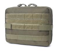 TRIWONDER Pochette Tactique Sacoche Ceinture EDC Multifonctionnelle Poche Molle Militaire pour Randonnée, Voyage, Sport en Plein Air (B - Vert armé)